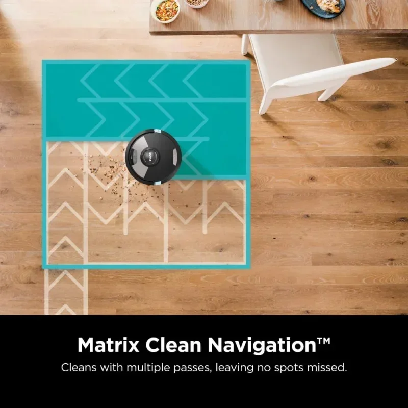 QWSHARK RV2620WD AI Ultra Robot Vacuum and Mop with Matrix Clean Navigation,CleanEdge Technology,Perfect for Pet Hair,Carpets,