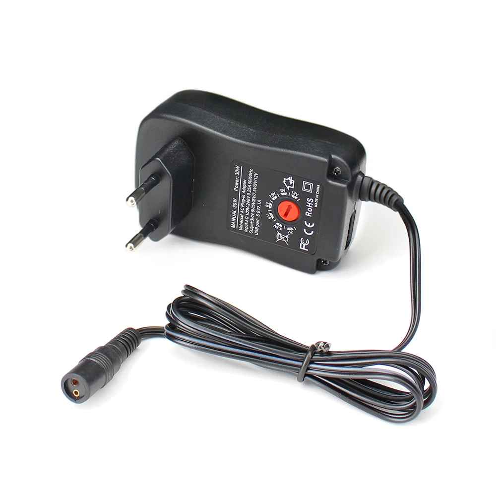 12V Power Adapter 3V 4.5V 5V 6V 7.5V 9V 12V Adjustable Power Supply 2A 2.5A Charger 3V 9V 12V USB Power Adapter 220V To 12V 30W