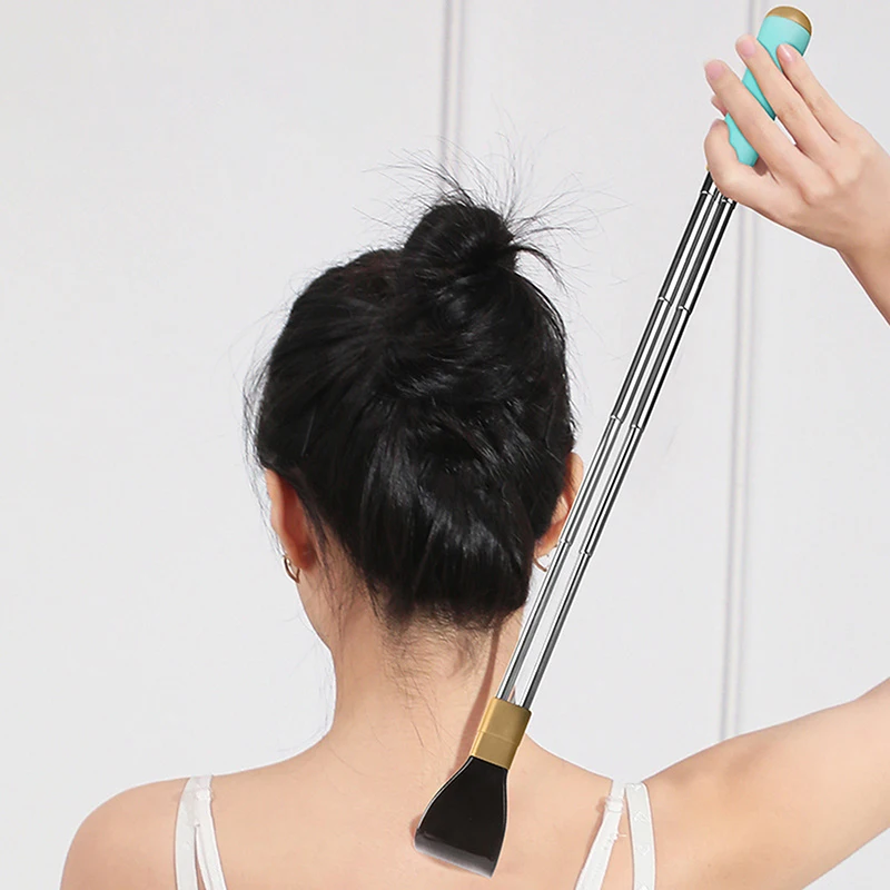 

Stainless Steel Retractable Scratcher Portable Telescopic Back Scratcher Itch Massage Tool Adjustable Double Pole Scratcher Gift