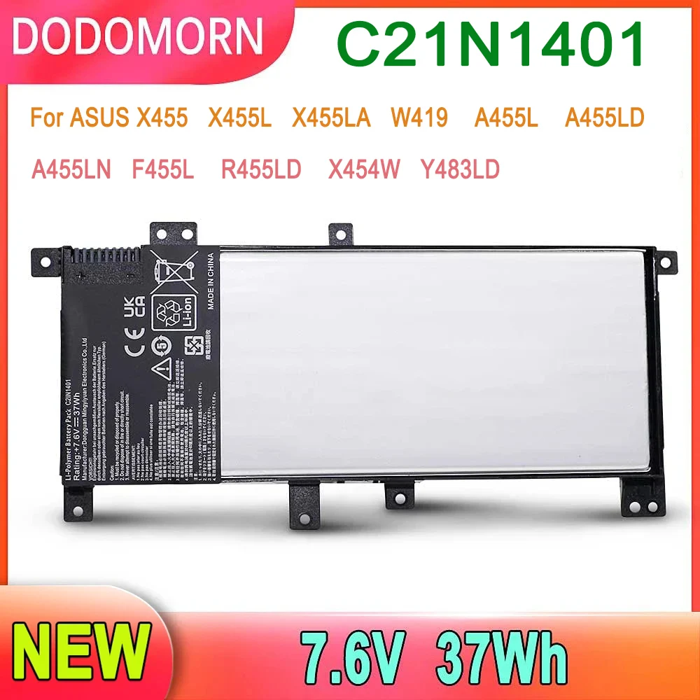 DODOMORN C21N1401 High Quality Laptop Battery For ASUS X455 X455L X455LA W419 A455L A455LD A455LN F455L R455LD X454W Y483LD