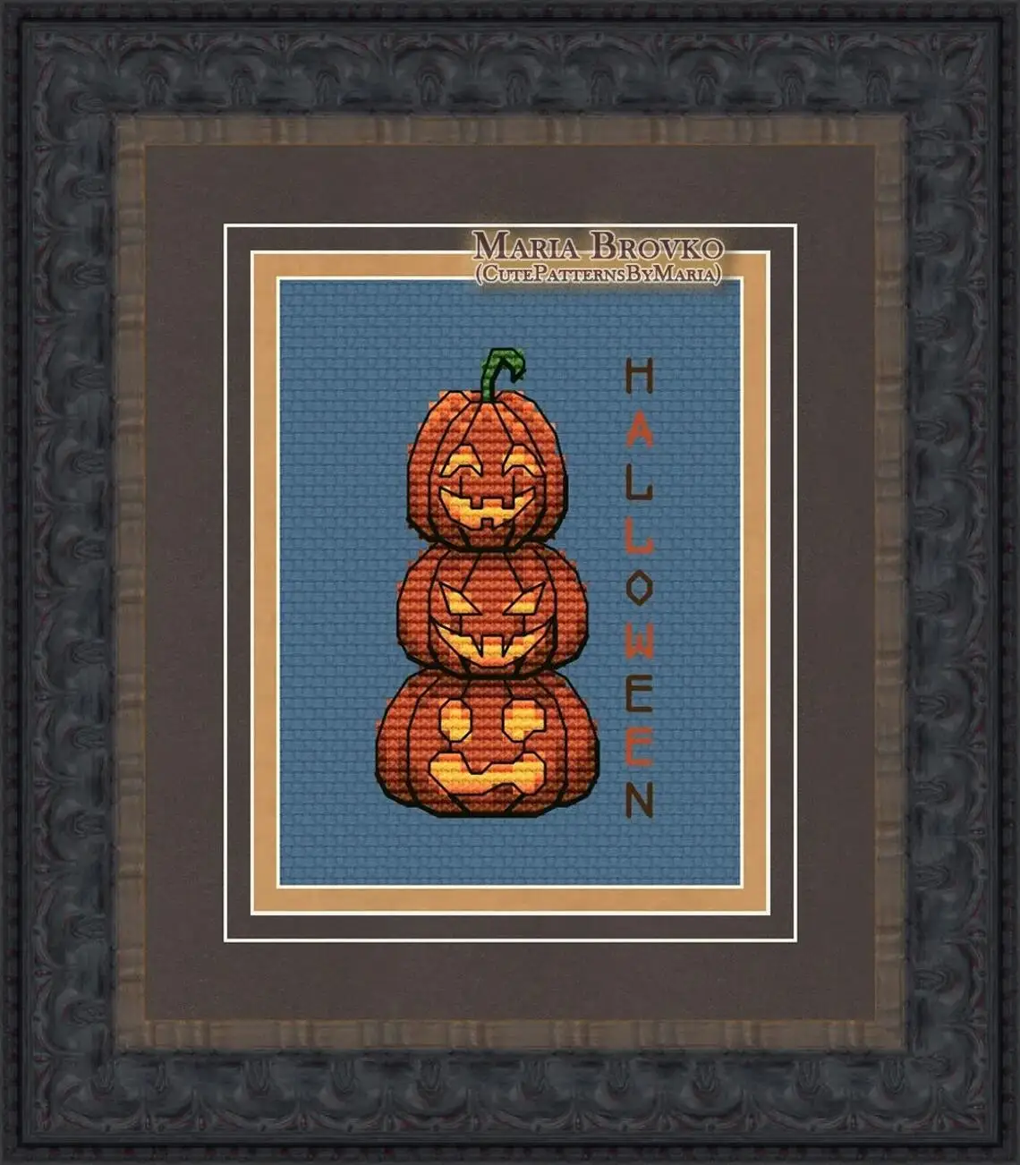 

Pumpkin Pyramid Cross Stitch Kit Cross stich Kits Homfun Craft Cross Stich Decorations For Home Homefun 15-18