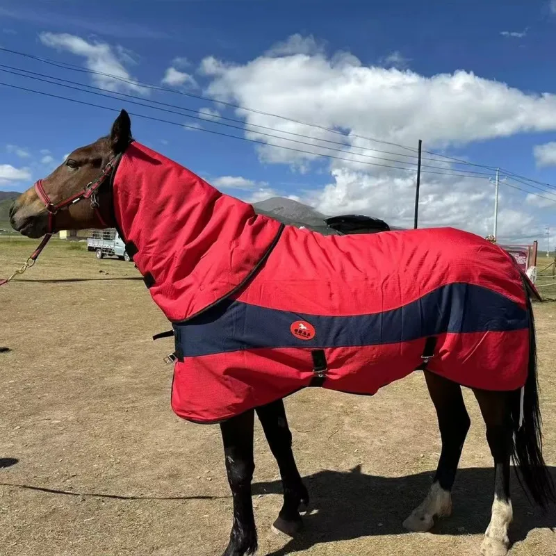 2024 New Winter Warm Cotton Equestrian Equipment Horse Rugs Turnout Blanket Waterproof Winderproof Harness Cover Horse Equipment