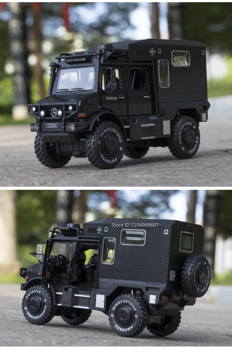 1:28 Camel Cup Land Rover Defender Modellauto Spielzeug Legierung Druckguss UNIMOG RV Geländewagen Sound Licht Türen geöffnet Kinder Geschenke – Detail 25