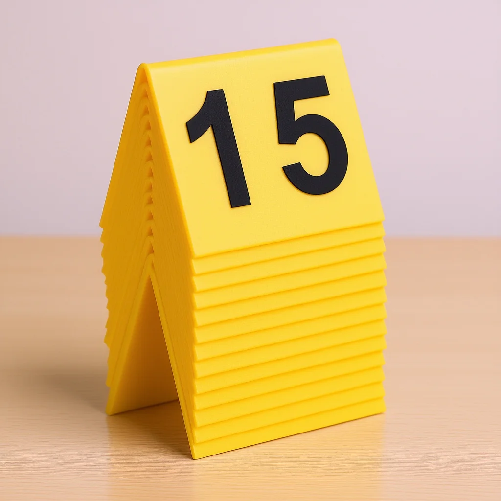 

15 Pcs Table Numbers for Wedding Banquet Multi Function Evidence Markers Acrylic Signage Game Accessory Floor Marker