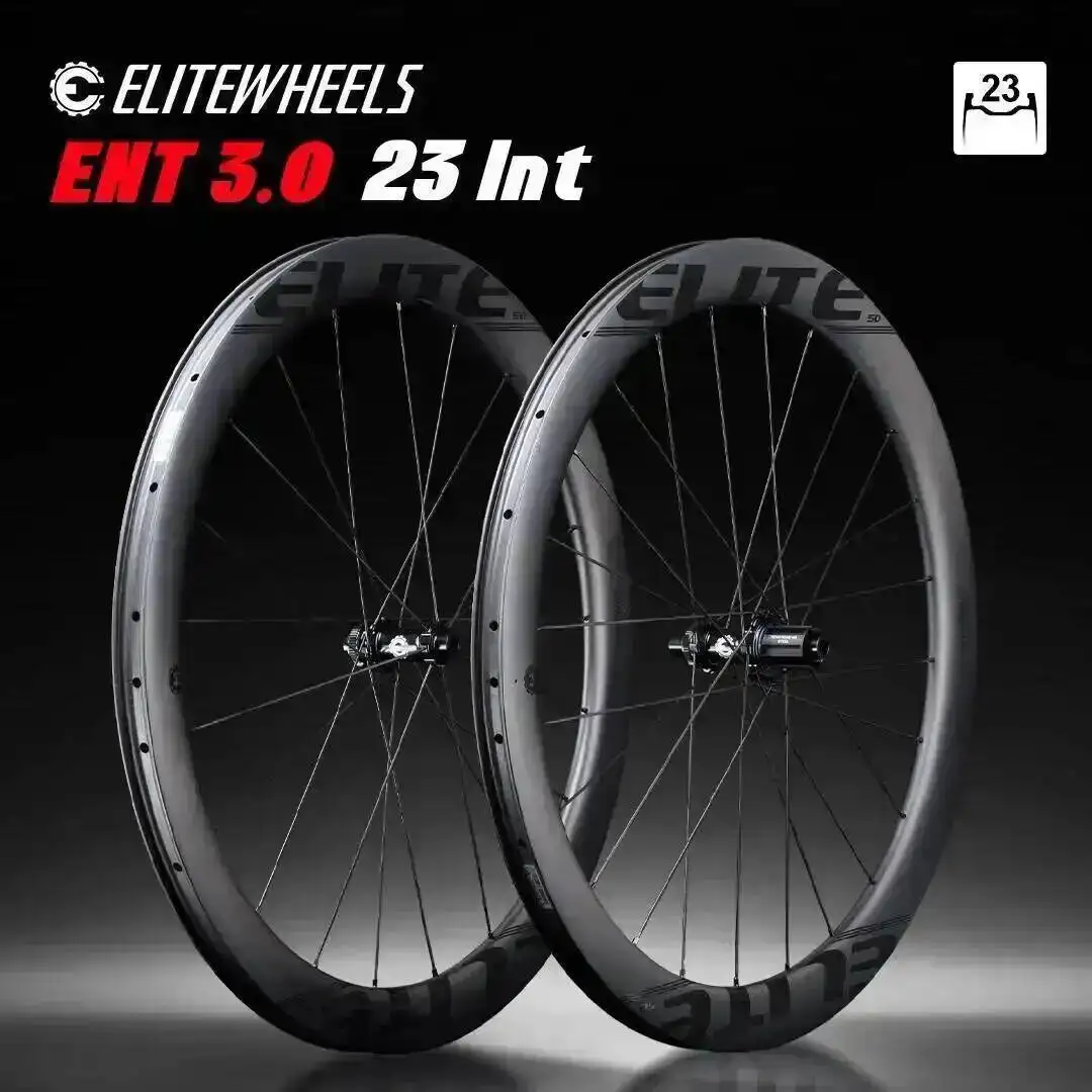 ELITEWHEELS ENT 3.0 Disc Carbon Laufradsatz 700c Tubeless Ready S&S Stahl / Keramiklager Pillar 1423 UD Matt Roh-Carbon