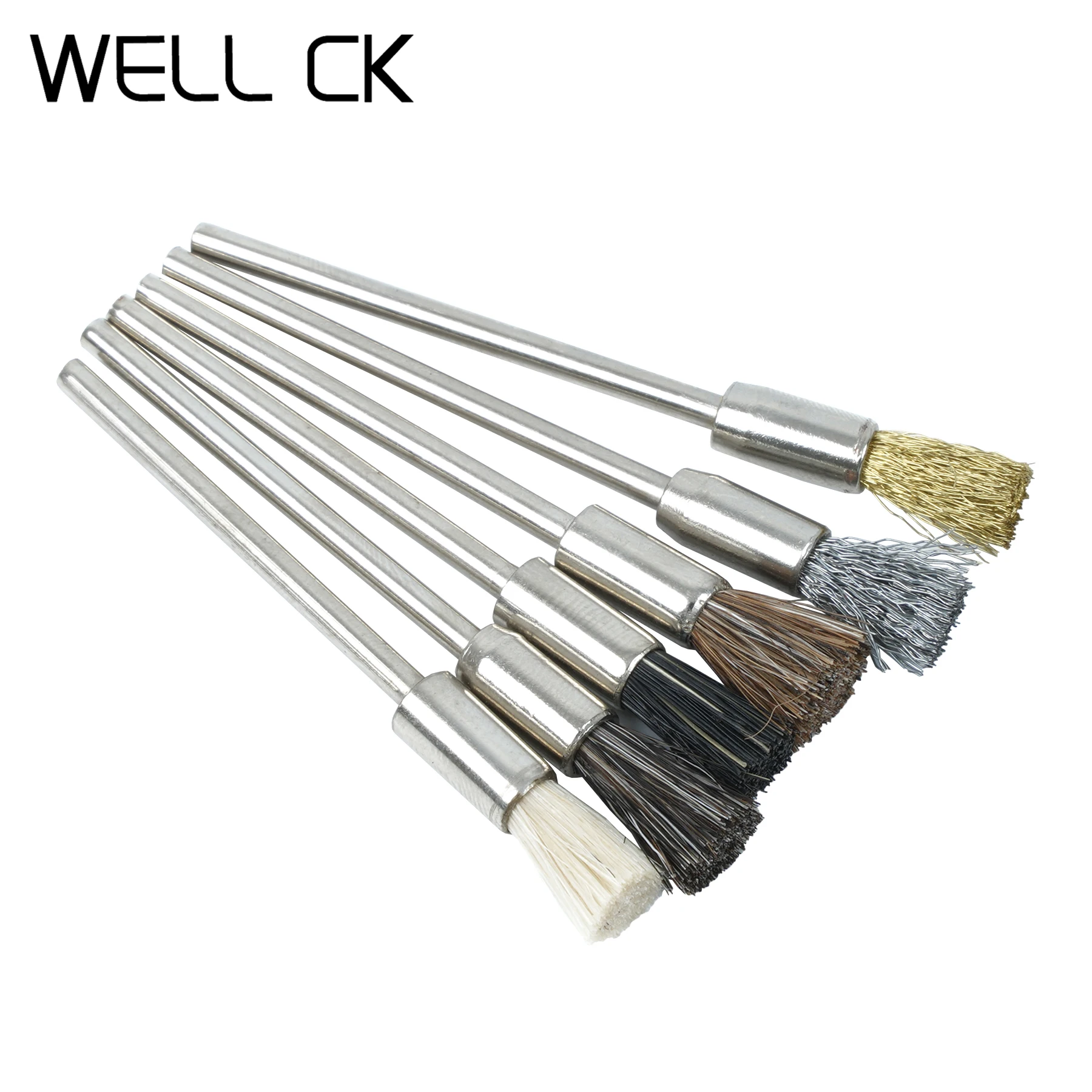 10Pcs Well CK Dental Tools Laboratory Polishing End Brush Wheel Buffs Rotary Low Speed HP Shank 2.35mm Dentist Jewelry DIY