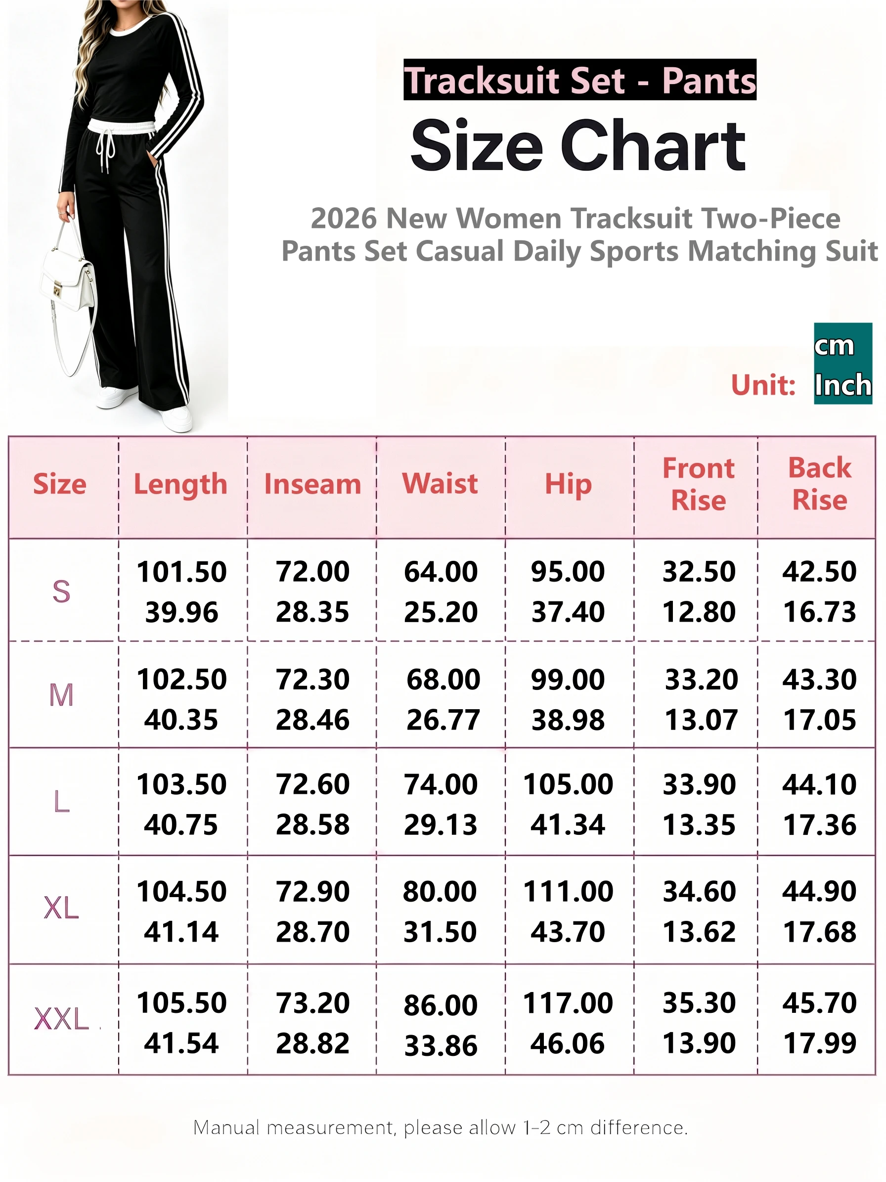 2026 Damen Trainingsanzug Zweiteiliges Hosen-Set Herbst Winter Lässiger Alltags-Sportanzug Passender Hosenanzug Langarm-Oberteil S-XXL Größe – Detail 2