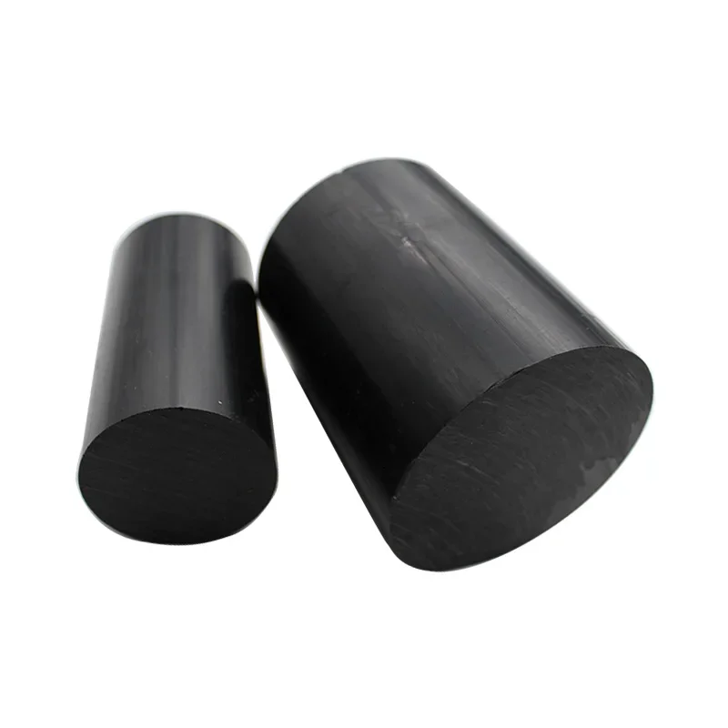 PVC Rod Black Plastic Engineering Round Bar Billet Spacer Diameter 8mm To 200mm Length 100/200/500mm