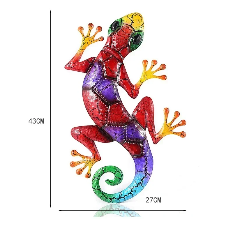 

Modern Art Metal Gecko Yard Garden Decoration Outdoor Statues Miniature Accessories Sculpture Lizard Ornaments