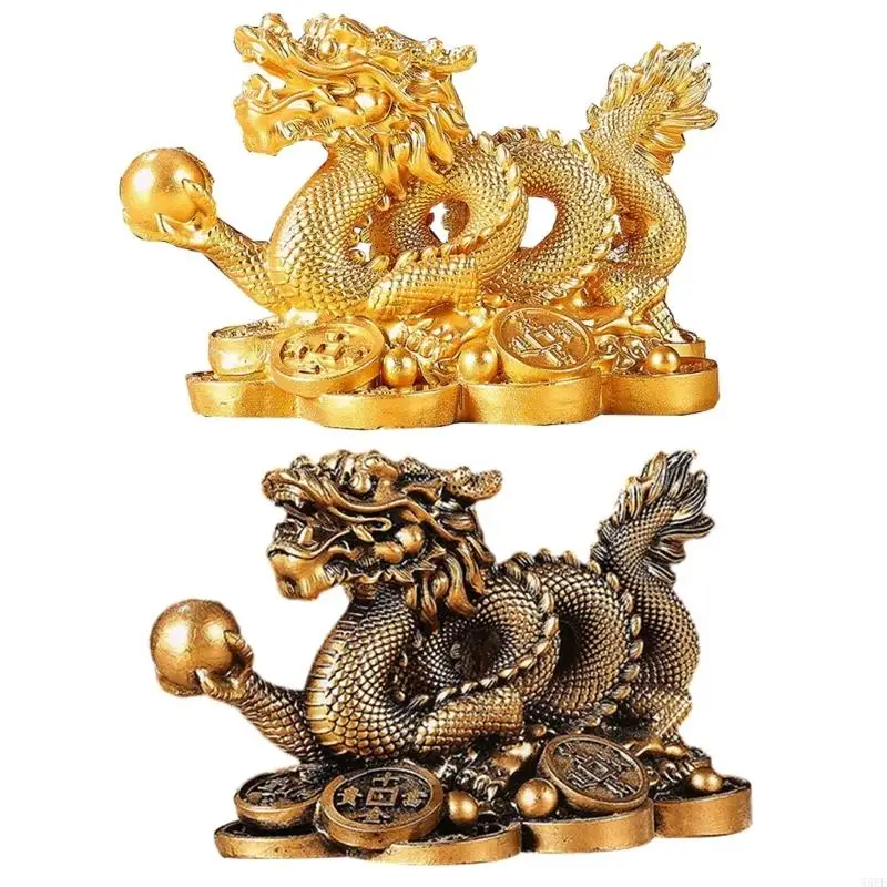 45be Patung Patung Naga Emas Cina Patung menarik perhatian dan melindungi rumah Anda, hadiah yang bagus untuk teman dan keluarga