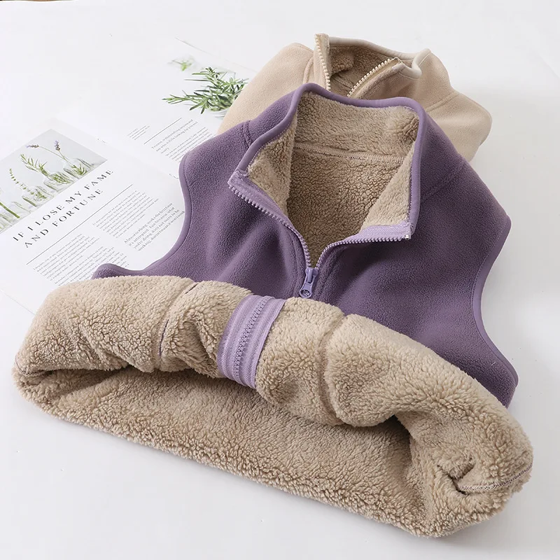 Children's Winter Jacket 2026 Fleece Thick Warm Teenage Boys Girls Vest Autumn Outerwear Casual Coats 15 16 17 Years Waistcoats