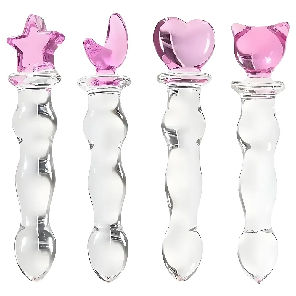 Love fairy stick Crystal Glass Dildo Penis Beads Anal Plug Butt Plug Sex Toys For Man Woman Couples Vaginal And Anal Stimulation