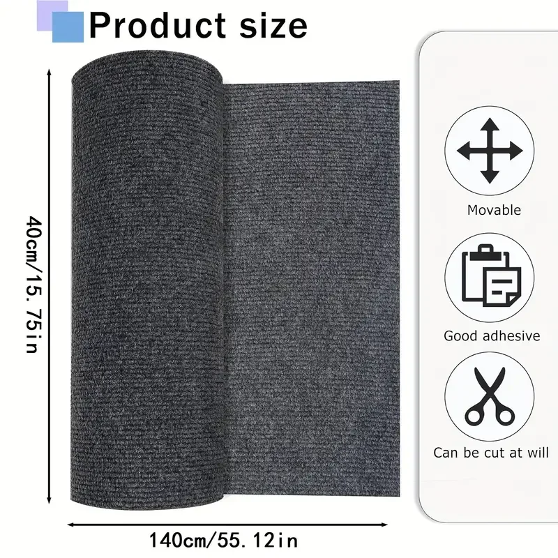 

55"x15''Cat Scratch Mat, Cat Scratch Carpet Trimmable Self-Adhesive Cat Scratch Pad, Decorative Cat Tree Shelf, Cat Wall,
