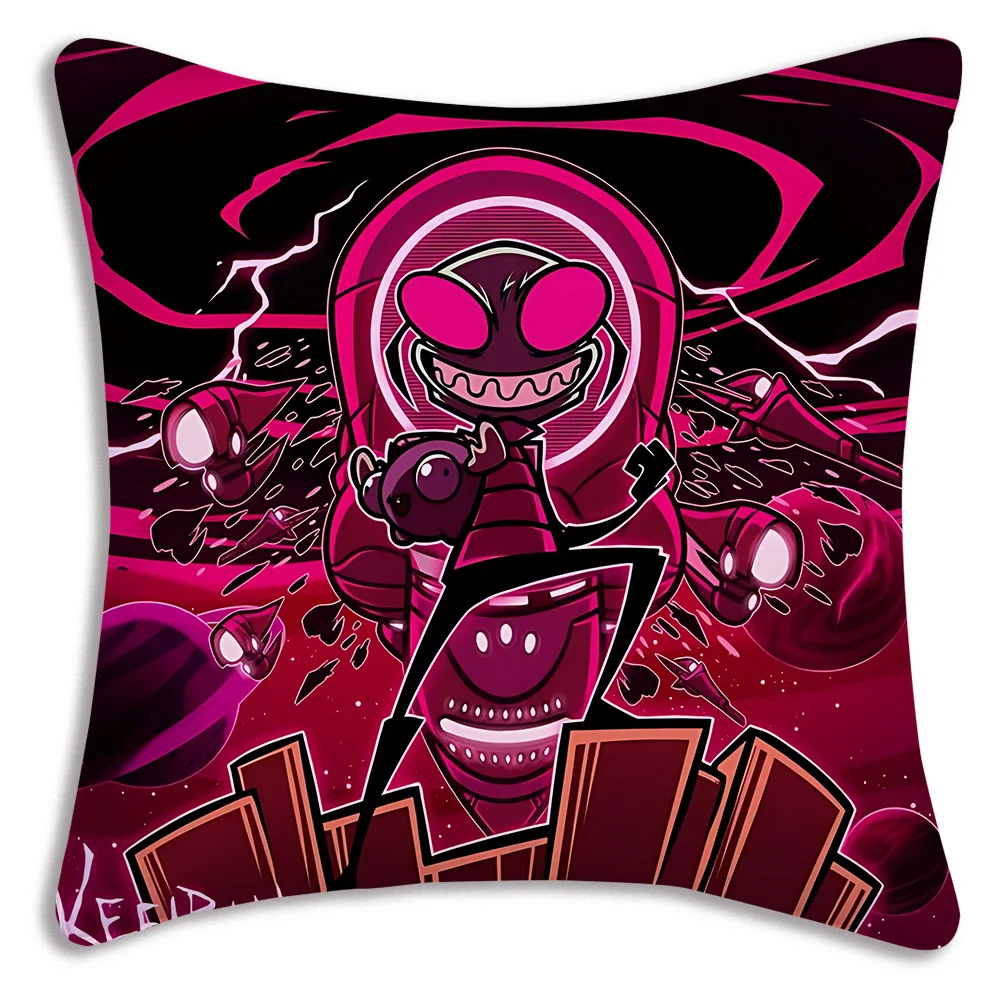 Invader Zim Cartoon Pillow Covers Cartoon Sofa Decorative Home Double-sided Printing Short Plush Cute Cushion Cover #5