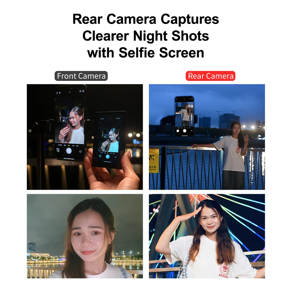 Phone Vlog Selfie Monitor Screen Support 4K Wired Recording Using Phone Rear Camera for iPhone Selfie Vlog Live Stream TikTok