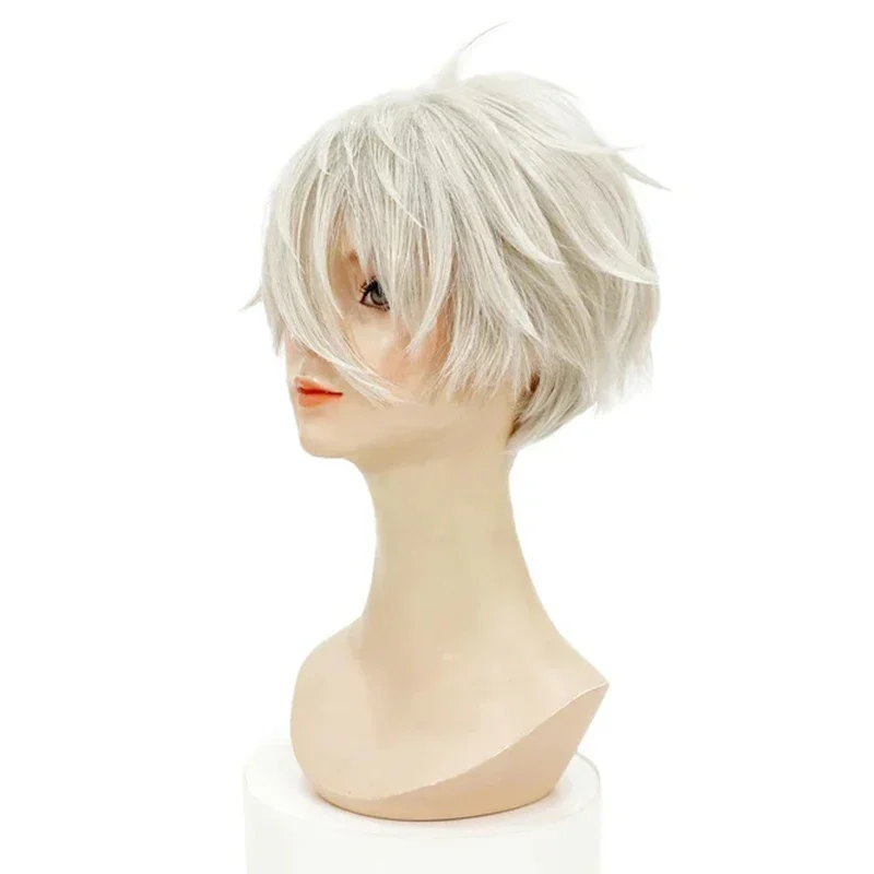 Anime Blue Lock Seishiro Nagi Seishiro Cosplay Wig 30cm Silver White Hair Heat Resistant Cosplay Anime Wigs