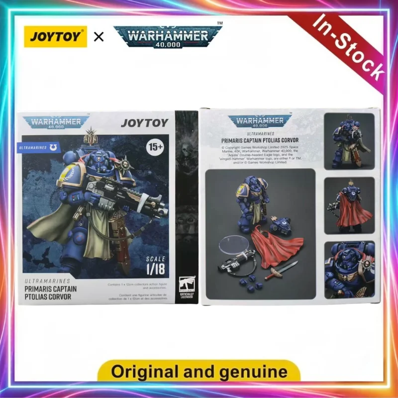 JOYTOY Warhammer 40K Ultramarines Captain 1/18 Action Figures Toy Model Gift Collection Ornament
