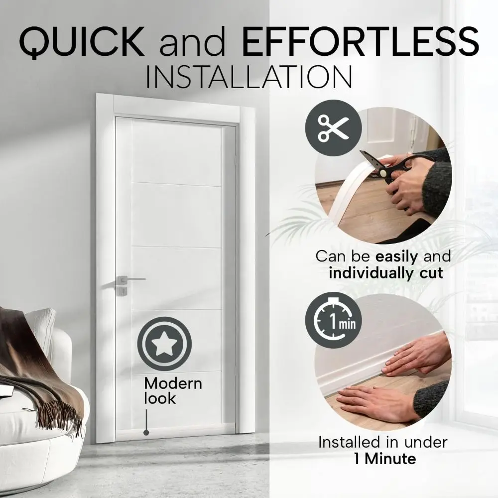 Tira de vedação de porta premium para manter o frio, economiza energia, vedação de porta, instalação rápida e facilmente, descascamento climático