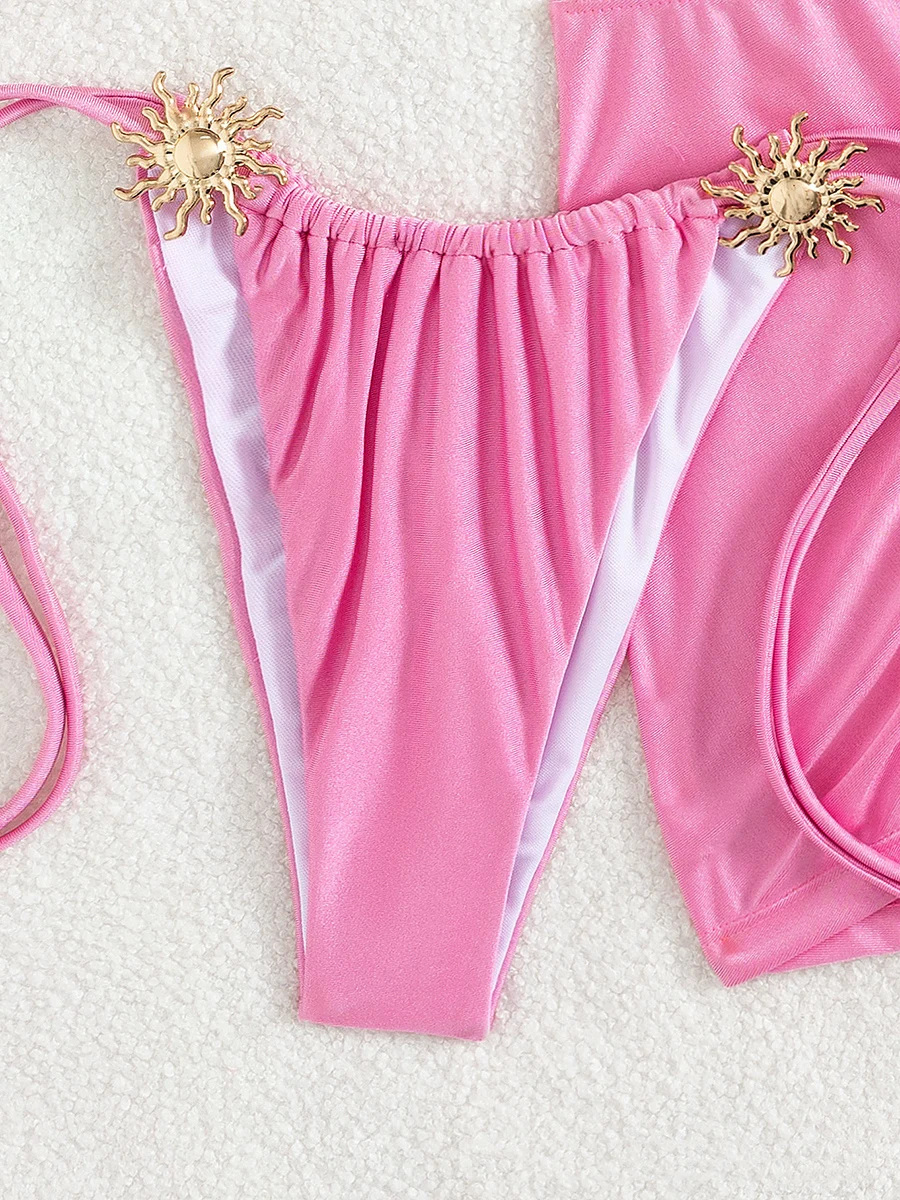 3 قطعة مع تنورة الرسن Strappy بيكيني النساء ملابس السباحة الإناث ثلاث قطع مجموعة البكيني الاستحمام ثوب السباحة بحر