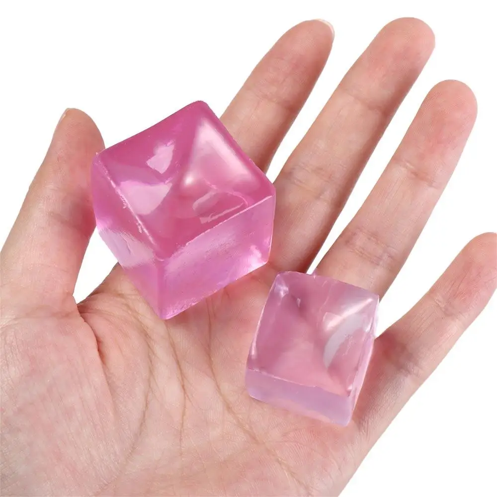 Ice Cube Ice Cube Balls Mini Transparent Cube Release Toys Creative Slow Rebound Ice Block Squeeze Birthday Toys
