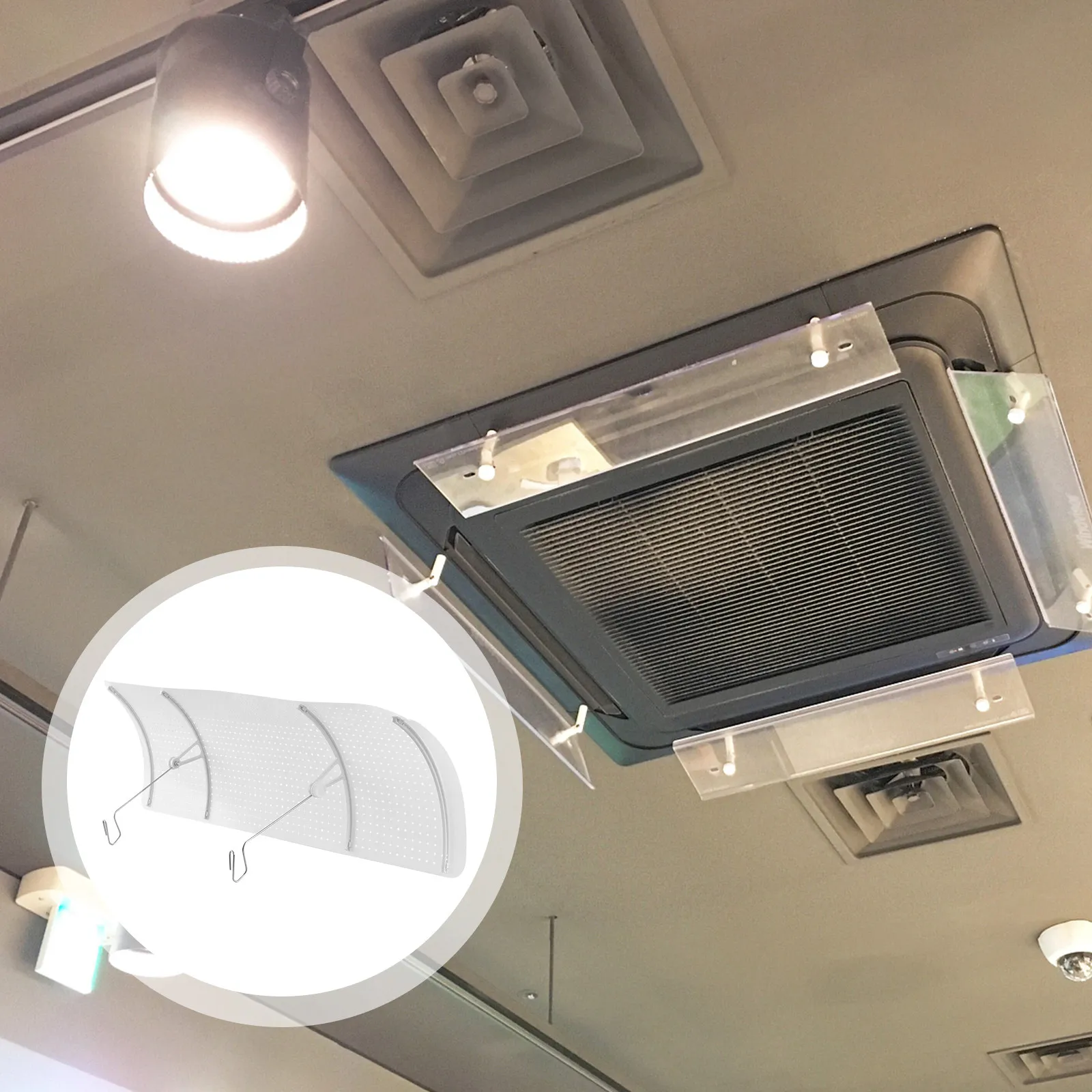 

1 шт. Белый центральный дефлектор для кондиционера, регулируемая панель против сквозняков, направляющая поток воздуха для внутреннего блока кондиционера