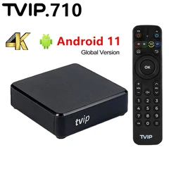 Caixa de TV inteligente TVIP 710 4K HD, Android 11.0, Amlogic S905W2, H.265, VS Tvip 530, Caixa de TV IP, Suporte USB WiFi Media Player