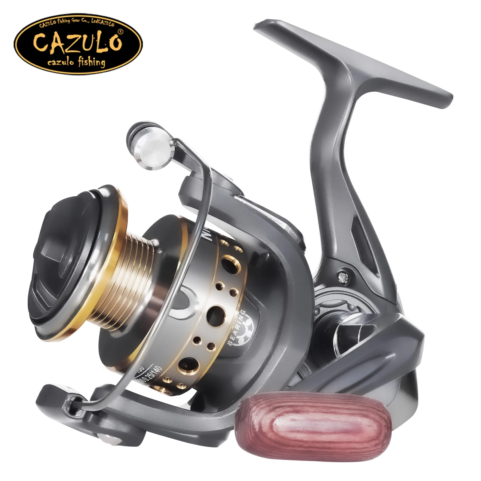 CAZULO Aluminum Coil Spinning Wheel 7+1BB Bearing 5.2:1 Speed Ratio 8-13KG Resistance Waterproof Durable Marine Fishing Reel