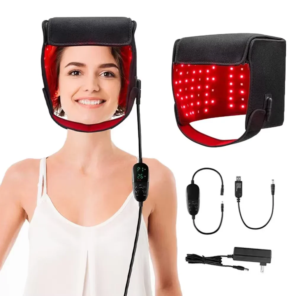 Red Light Hats for Hair Regrowth Infrared light Cap Thinning Anti Hair Loss Anxiety Stress Reduce Migraine Scalp Relax Massager