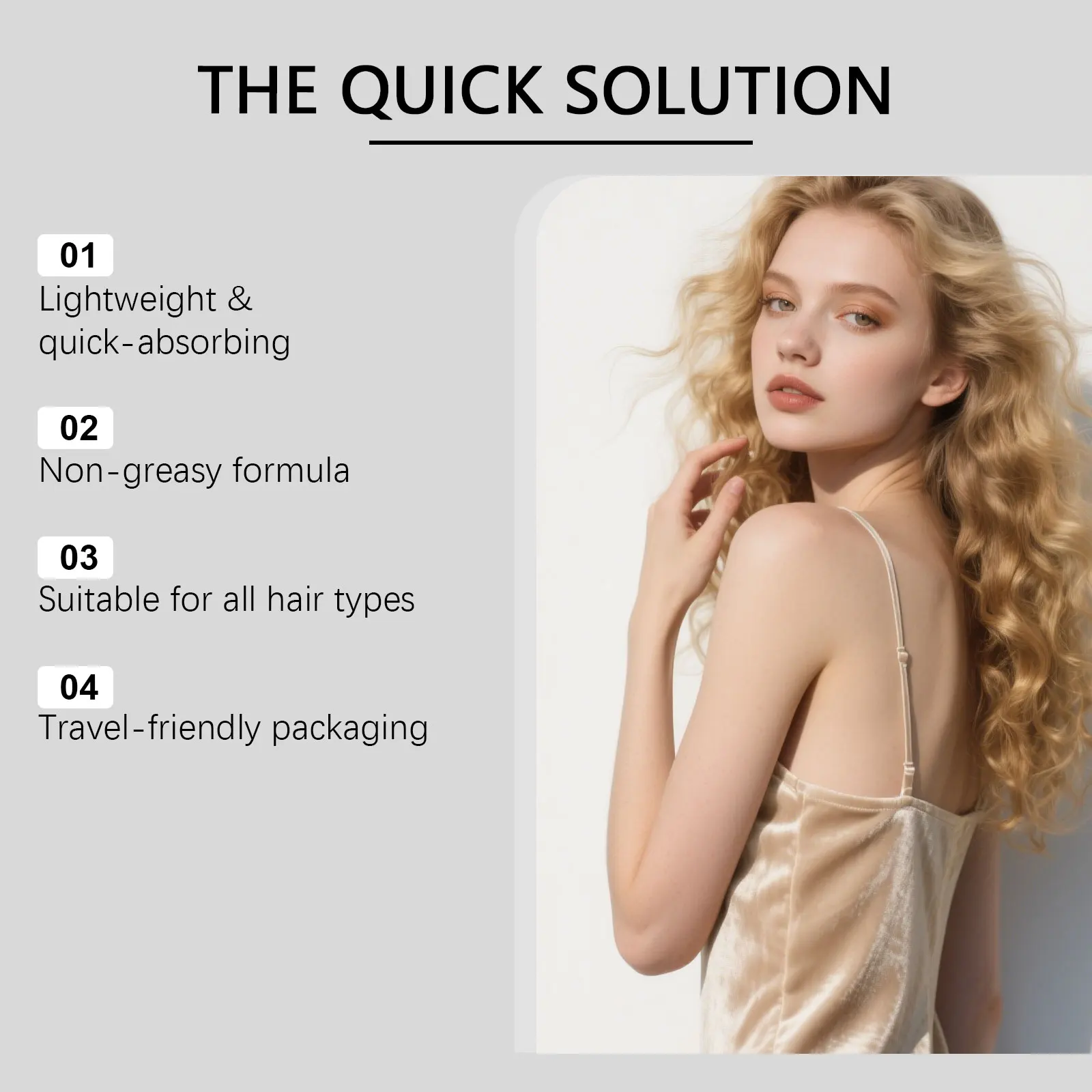 Polygonum Multiflorum Hair Care Spray Biotin Nourishes Scalp Strengthens Hair Roots Smoothing Hair Care Essence Conditioner - view 3