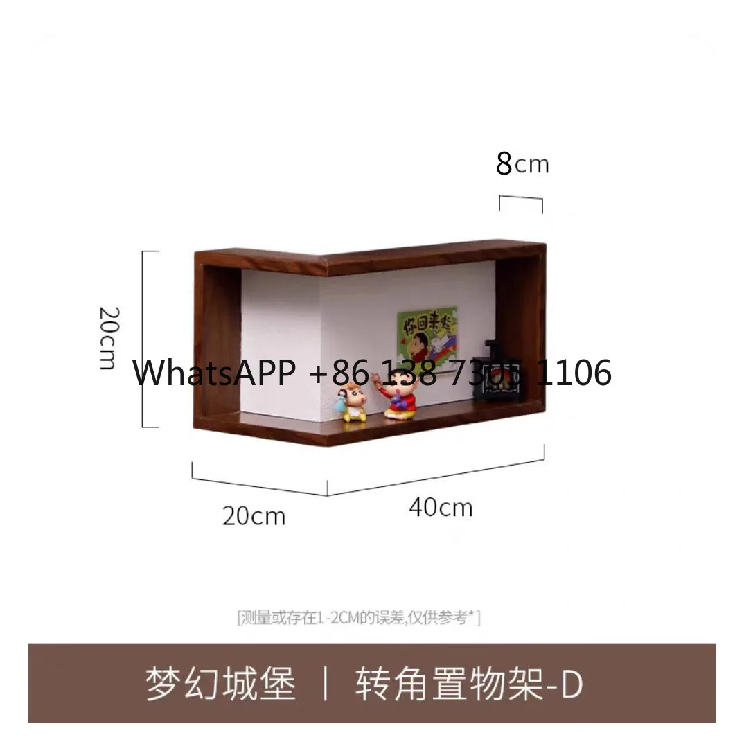 Corner storage wall 90 degree corner bookshelf, suspended wall living room wall corner storage rack