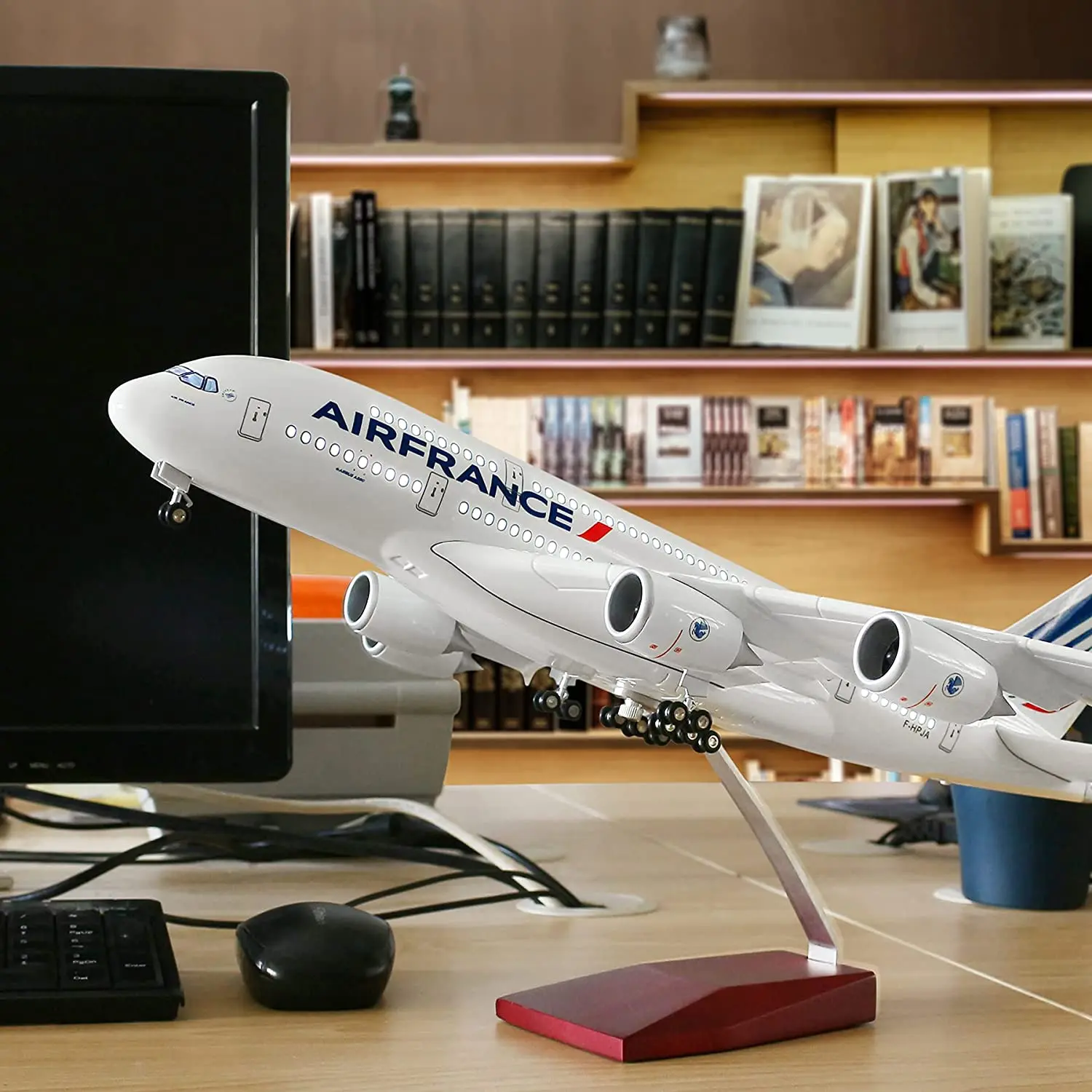 ANDSYYDS 1:160 Scale Large Model Airplane Airbus A380 Air France Plane Model Diecast Plastic Resin Model Planes Kids Gift