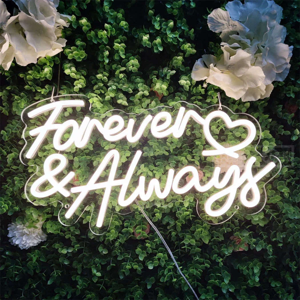 Forever Always Neon Sign for Wedding, Better Together, Bedroom, Party, Shop, Mr and Mrs, Wall Day Gifts Decor, Valentine\'s Day