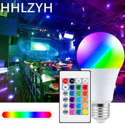 Led RGB Light E27 Smart Control Lamp Dimmable 5W 10W 15W RGBW Led Lamp Colorful Changing Bulb Led Lampada RGBW White Decor Home