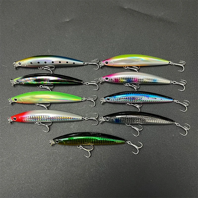 أسماك البحر Pesca الصيد السحر 98 مللي متر 13 جرام الضحلة المياه المالحة أسماك الطعم طويل الصب المتذبذب المتداول الصيد القاروص الطعم #2