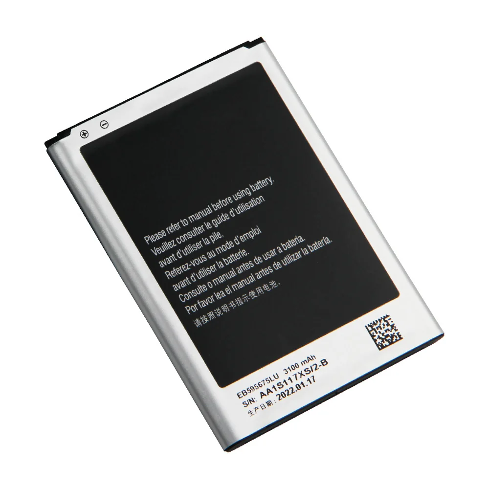 Batterie de remplacement pour Samsung Galaxy Note 2 N7100 N7102 N719 N7108 N7108D, avec NFC, 3100mAh, EB595675LU