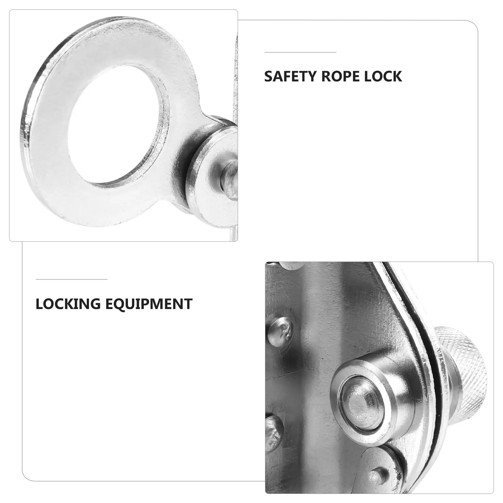 

Safety Rope Climbing Lock Sturdy Steel Equipment Durable Corrosion Resistant Practical Long Use Labor Protection