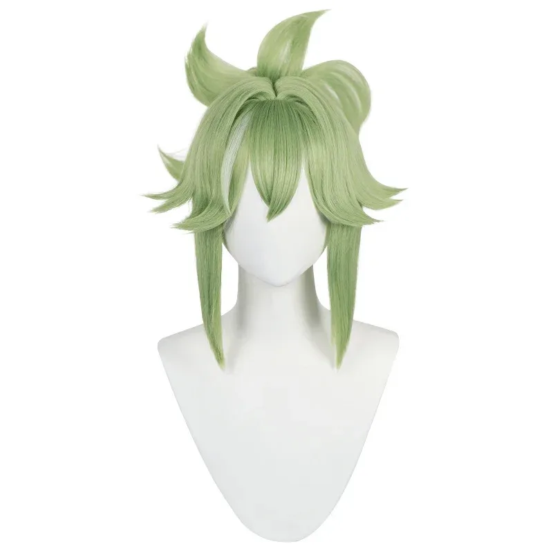 Cookie Shinobu cosplay peluca juego Genshin impacto verde claro corto con flequillo resalta pelucas de fiesta resistentes al calor