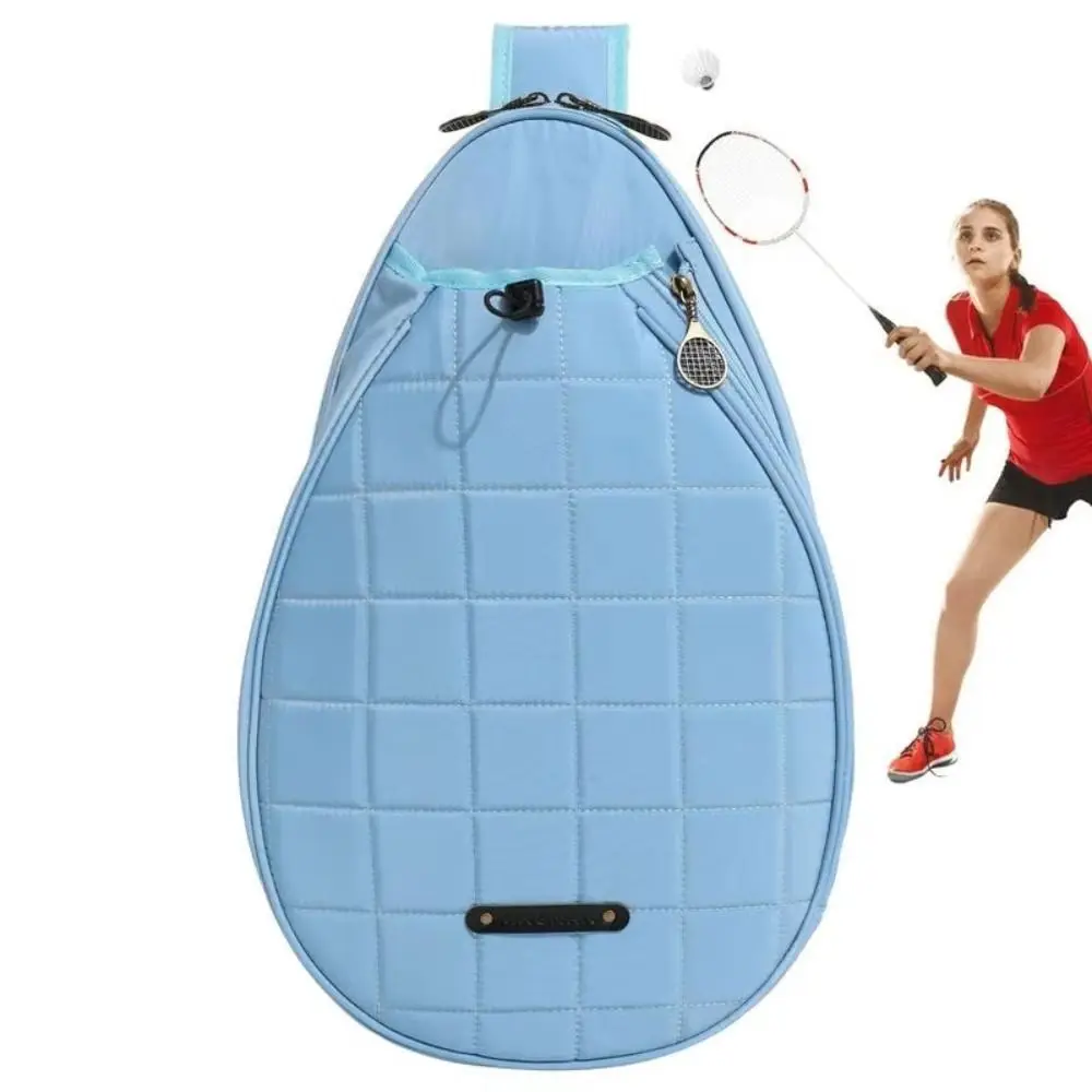 

Large Capacity Tennis Crossbody Backpack Zipper Closure Adjustable Strap Lightweight Sling Bag Waterproof Multipurpose