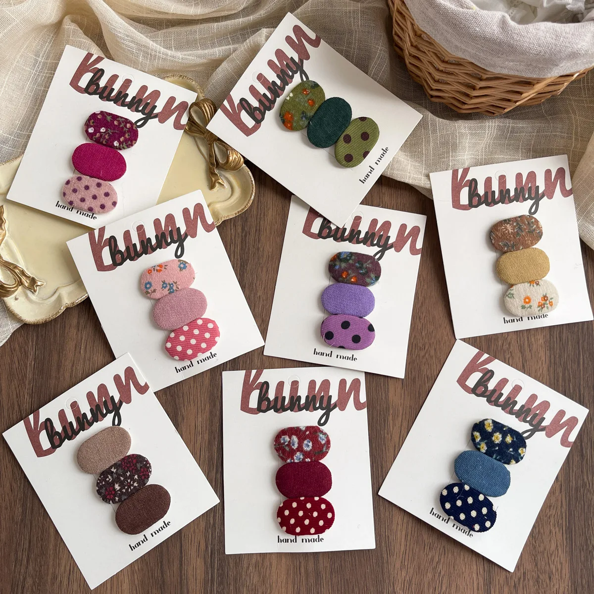 

3 шт., корейская милая тканевая заколка BB с цветочным принтом, милая маленькая девочка, сломанная челка, зажим для волос, головные уборы, детские аксессуары для волос для девочек