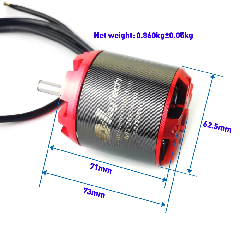 Maytech 6374 190KV Motor Unsealed Cover 8mm Shaft Brushless Sensored Sensorless Engine for Flight Model Cable Camera Esk8