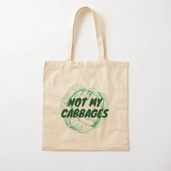 

Atla Not My Cabbages хлопковая Холщовая Сумка, модная дорожная сумка через плечо, Сумка с принтом, Повседневная тканевая сумка-шоппер для продуктов для женщин
