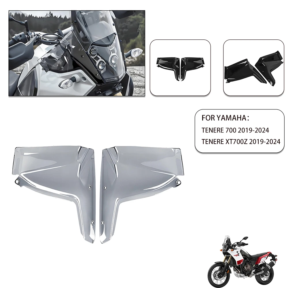 Motorcycle side windshield fairing windscreen, suitable for Yamaha Tenere 700 XT700Z, compatible with 2019-2024