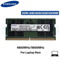 Samsung Notebook DDR5 RAM 8GB 16GB 32GB 4800MHz 5600MHz SODIMM 288pin for Laptop Computer Dell Lenovo Asus HP Memory Stick