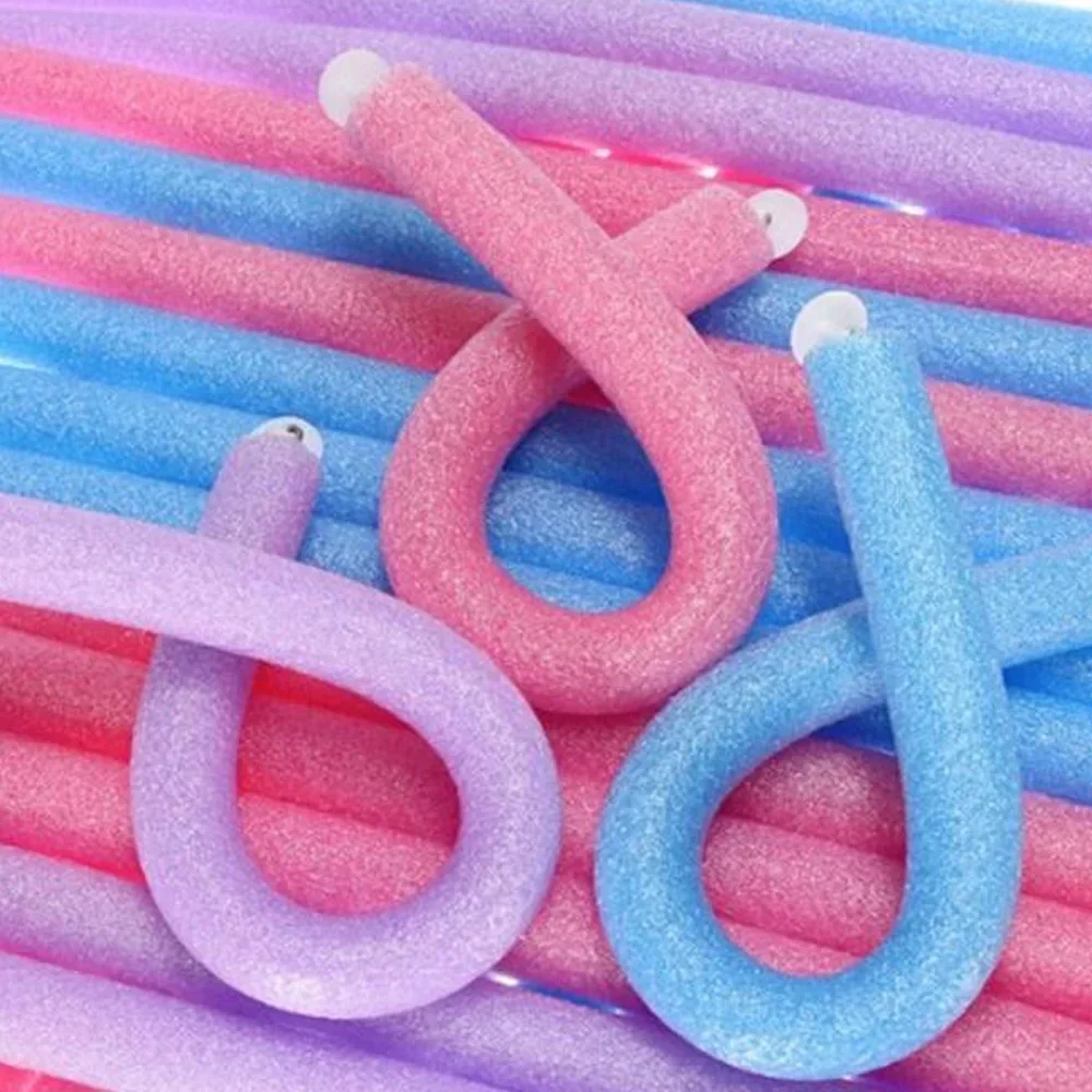 vvocci 10pcs Eva Curling Iron Perm Colorful Sponge Iron Pearl Cotton Curling Bar Hair Curling Stick Universal Curling