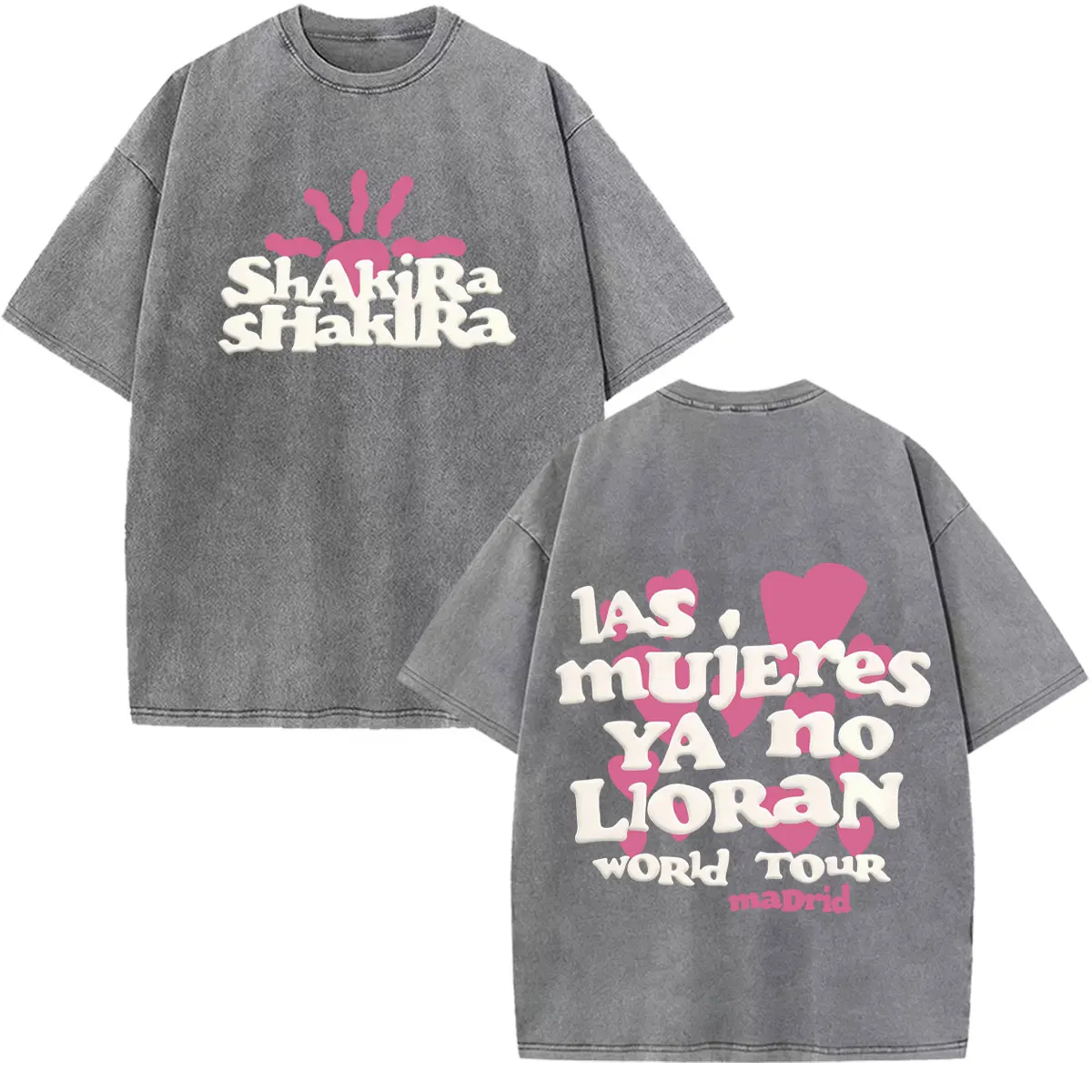 Shakira Las Mujeres Ya No Lloran 2026 Tour Print Vintage Washed Fan Geschenk T-Shirts Herren Damen Mode Locker Lässig Baumwoll-T-Shirt – Detail 27