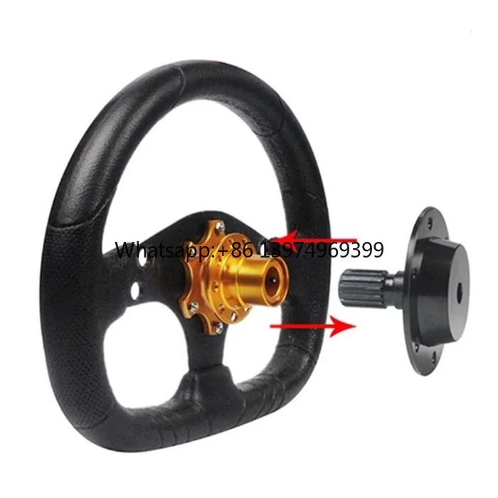 Car Steering Wheel Hub Adapter Boss Kit, Fast-release Spline Aluminum Alloy for Snap Off Racing Universal