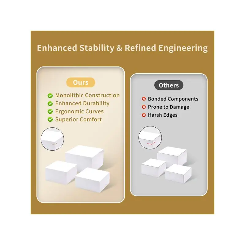 6PCS Premium Food Risers for Buffet Table, Catering & Dessert Stand, Collectibles Display (Sizes 10", 9", 8", 7", 6", 5") -