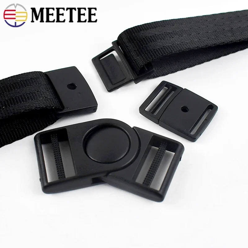 

30Pcs Meetee 16/20/25mm Plastic Side Release Buckles Backpack Belt Strap Adjust Clasp Bag Webbing Connect Buckle DIY Accessories