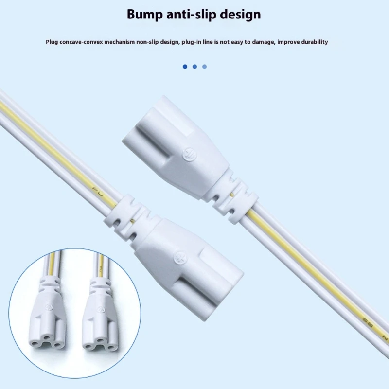LED Tube Adapters With 3 Pin T8 Compatibility Simplified Setups Plastic Texture Suitable for Home Office Use