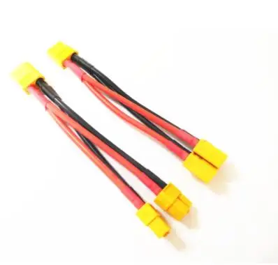 1pcs XT60 Parallel Deans T plug Series Harness Battery Connector Cable Dual Extension Y Splitter Silicone Wire